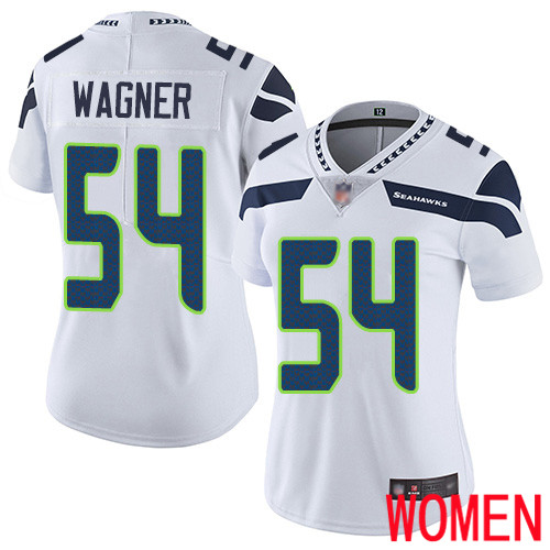 Seattle Seahawks Limited White Women Bobby Wagner Road Jersey NFL Football #54 Vapor Untouchable->women nfl jersey->Women Jersey